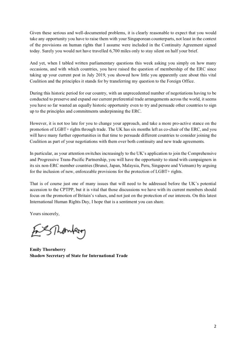 Letter to Liz Truss 2